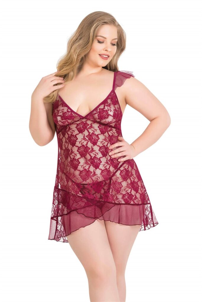 Deluxerie Babydoll-Set für Große Größen Pheba